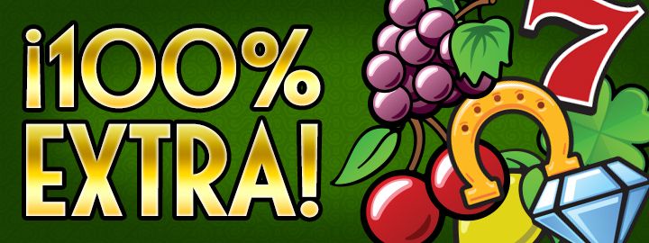Todos los meses consigue un bono del 100% en Tragaperra-online